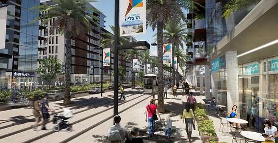 חוף התכלת // הדמיה: קייזר אדריכלים